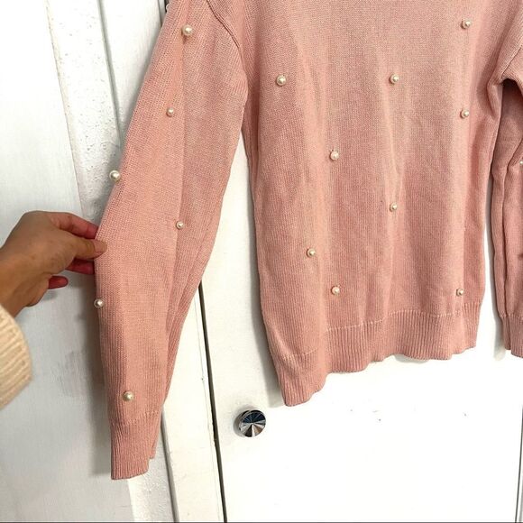 St. John Bay pearl beaded detail pullover sweater - Picture 3 of 6